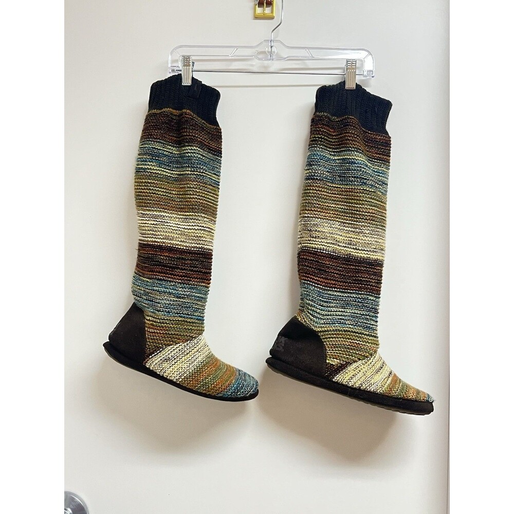Muk Luks Multi Mid-Calf Sweater Boots Womens Size 9-10